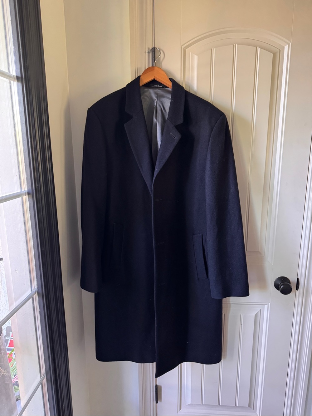 London Fog Men's Navy Wool Coat